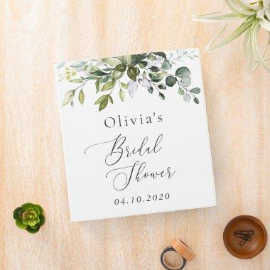 Greenery, Eucalyptus Leaves, Boho,  3 Ring Binder