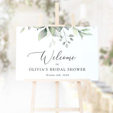 Greenery, Eucalyptus Leaves, Boho, Bridal Welcome Sign
