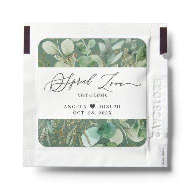 Greenery Eucalyptus Leaves Wedding Spread Love Hand Sanitizer Packet