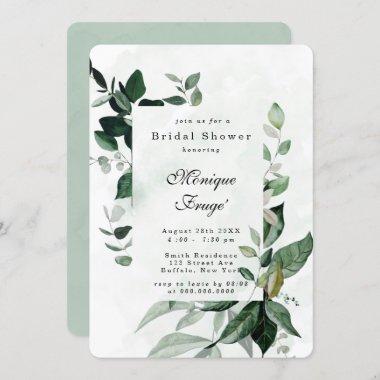 Greenery Eucalyptus Rustic Bridal Shower Invitatio Invitations