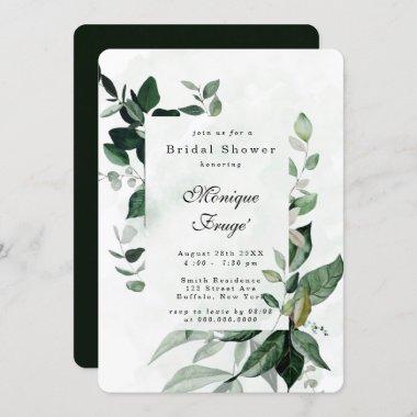 Greenery Eucalyptus Rustic Bridal Shower Invitations