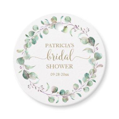 Greenery Eucalyptus Watercolor Bridal Shower Favor Favor Tags