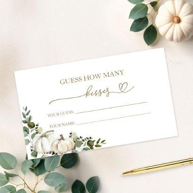 Greenery Fall Guess How Many Kisses Bridal Game Enclosure