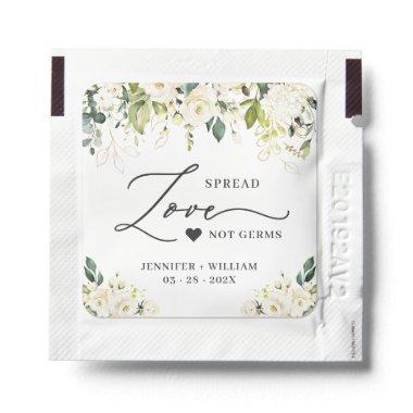 Greenery Floral Calligraphic Love Script Wedding Hand Sanitizer Packet