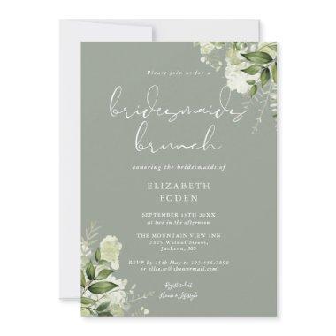 Greenery Floral Sage Green Bridesmaids Brunch