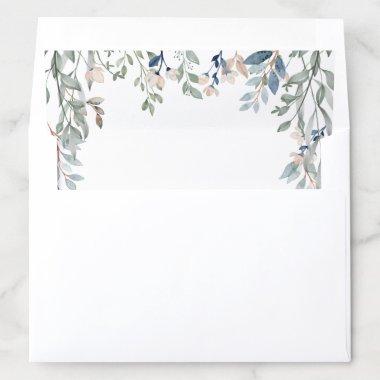 Greenery Floral Wildflowers Envelope Liner