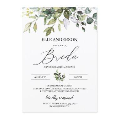 Greenery foliage boho modern