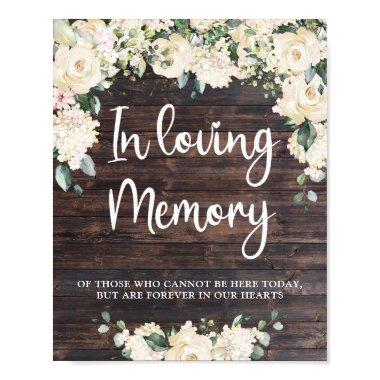 Greenery foliage boho wood in loving memory sign