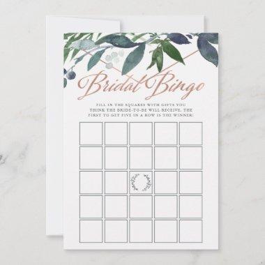 Greenery Geo | Bridal Shower Bingo Game Invitations