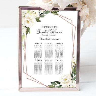 Greenery Geometric Bridal Shower Seating Chart