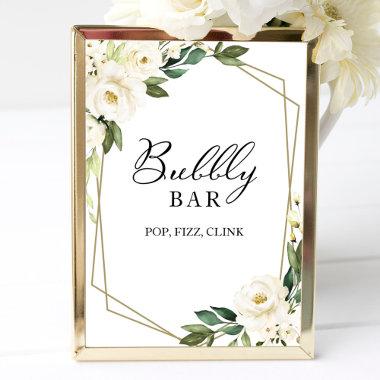Greenery Geometric Bubbly Bar Pop Fizz Clink Sign