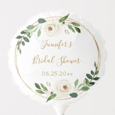 Greenery Geometric Floral Bridal Shower Balloon