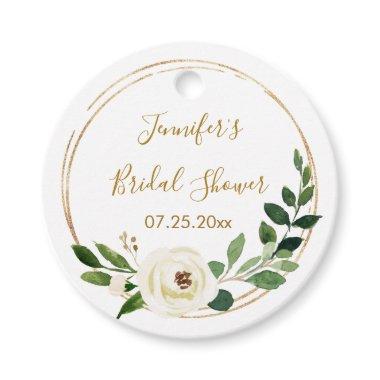 Greenery Geometric Floral Bridal Shower Favor Tags