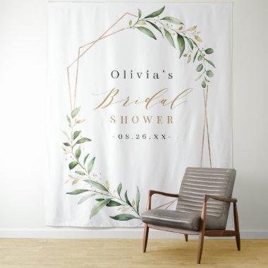 Greenery Geometric Rustic  Photo Tapestry