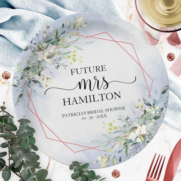 Greenery Geometric Wreath  Paper Plat Paper Plates