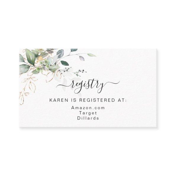 Greenery Gift Registry Enclosure