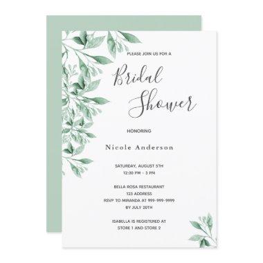 Greenery green botanical script