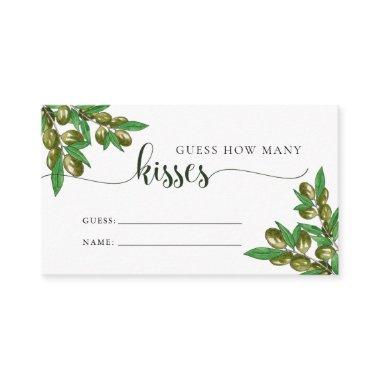 Greenery guess how many kisses  game enclosure
