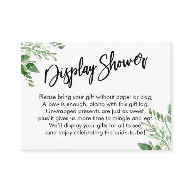 Greenery Handwriting Display  Gift Enclosure