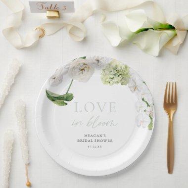 Greenery Love In Bloom Bridal Shower Paper Plates