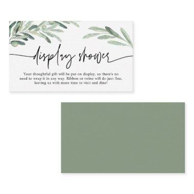 Greenery Mediterranean Olive Branch Display Shower Enclosure Invitations