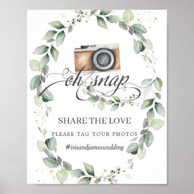 Greenery Oh Snap Share the Love Tag Your Photos Poster