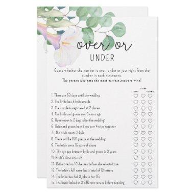 Greenery - Over or Under  game