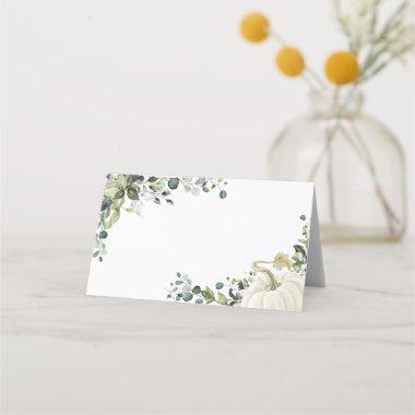Greenery Pumpkin Fall Baby Shower Place