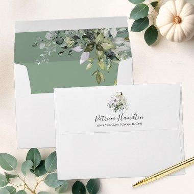Greenery Pumpkin Fall  Envelope