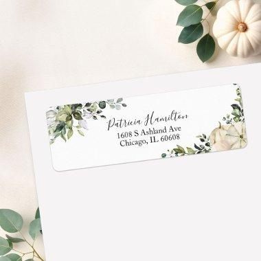Greenery Pumpkin Fall  Label
