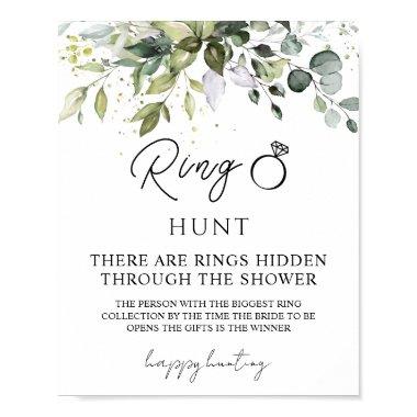 Greenery Ring Hunt Bridal Shower Game Poster