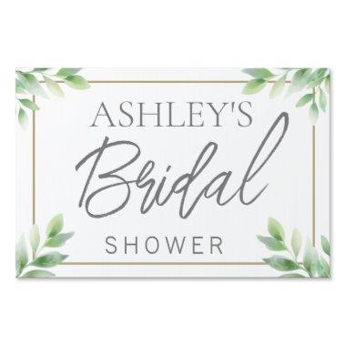Greenery Rustic Bridal Shower Yard Sign