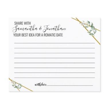 Greenery Share date idea bridal bilingual game