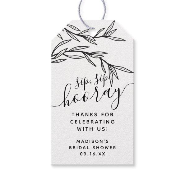 Greenery Sip Sip Hooray  Gift Tags