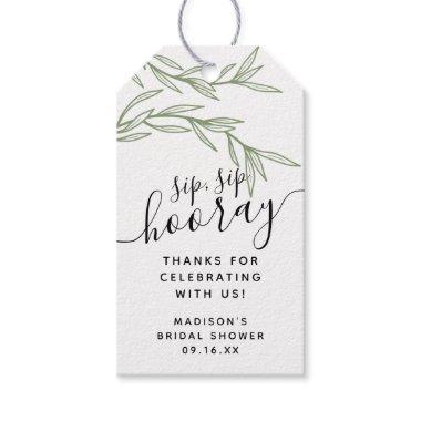 Greenery Sip Sip Hooray  Gift Tags