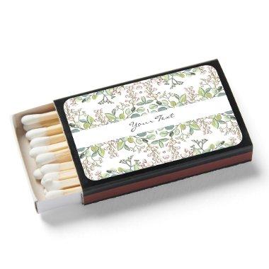 Greenery Spring Pink Flowers Matchboxes