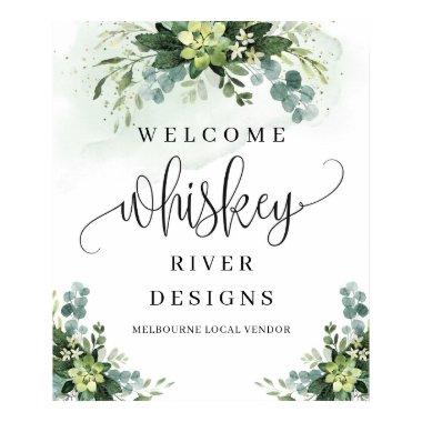 Greenery succulent  welcome sign
