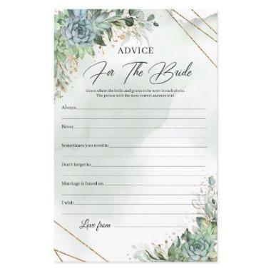 Greenery succulents gold Advice For The Bride