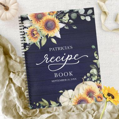 Greenery Sunflowers Bridal Shower Recipe Book