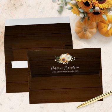 Greenery Sunflowers Fall  Envelope