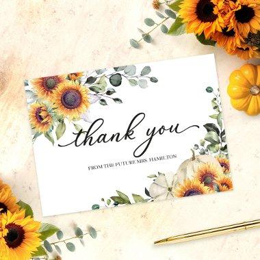 Greenery Sunflowers Fall  Thank You