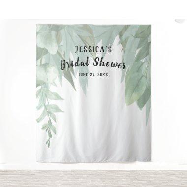 Greenery Watercolor Eucalyptus  Tapestry