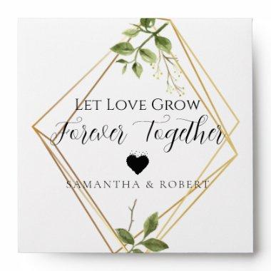Greenery Wedding Bridal Favor Seeds Envelope