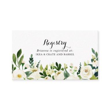 Greenery White Autumn Floral Wedding Gift Registry Enclosure