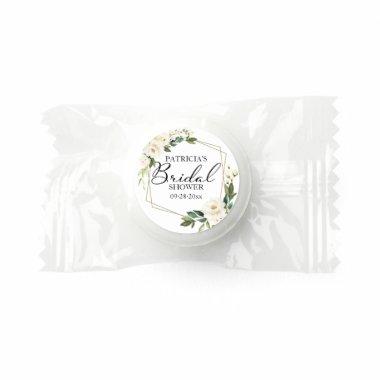 Greenery White Flowers Geometric Bridal Shower Life Saver® Mints