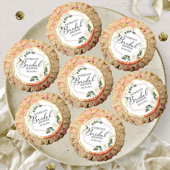 Greenery White Flowers Geometric Bridal Shower Reese's Peanut Butter Cups
