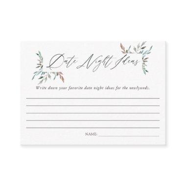 Greenery Winter Bridal Shower Date Night Ideas Enclosure Invitations