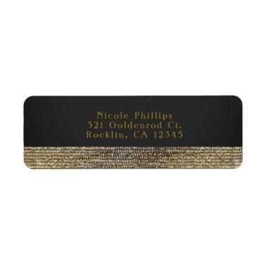 Grey & Gold Modern Glam Sequins Chic  Label