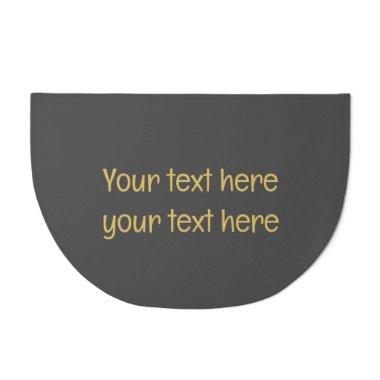 Grey Gold Professional Trendy Minimalist Own Text Doormat