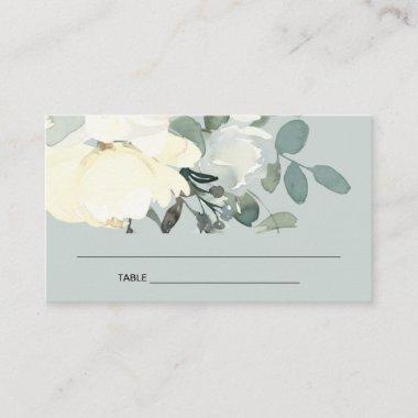 GREY IVORY WHITE FLORAL BRIDAL SHOWER PLACE Invitations